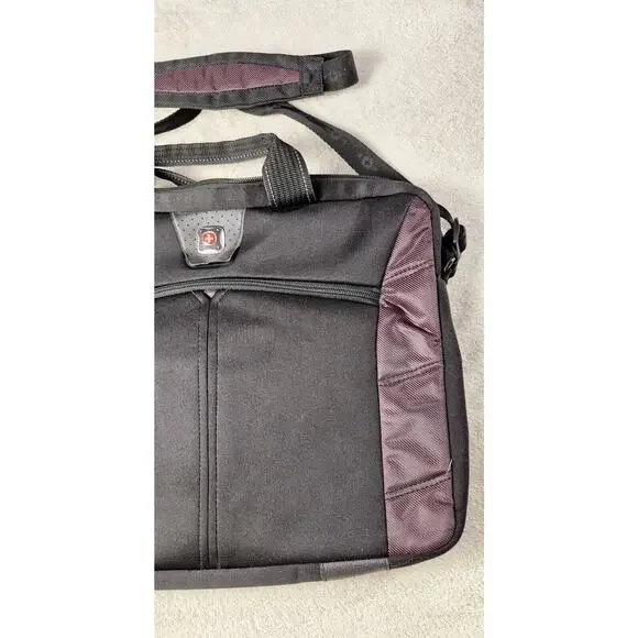 Swiss Gear Wenger padded laptop bag briefcase shoulder strap 18" x 13" black - Picture 2 of 13